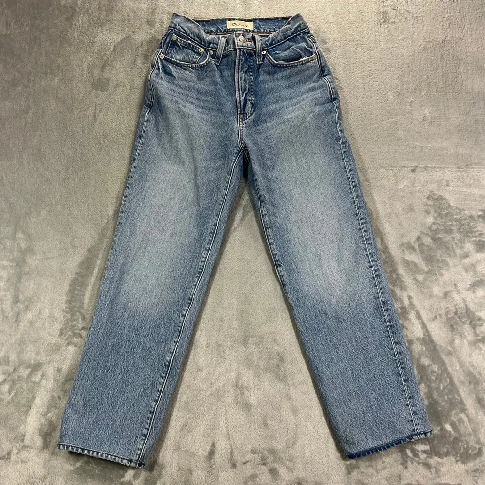 MADEWELL The Perfect Vintage Straight Jean Women 23 Blue High Rise 100% Cotton